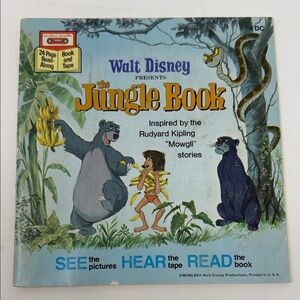 Vintage Walt Disney Kid’s Storybook “The Jungle Book”  (NO TAPE) 24 page book